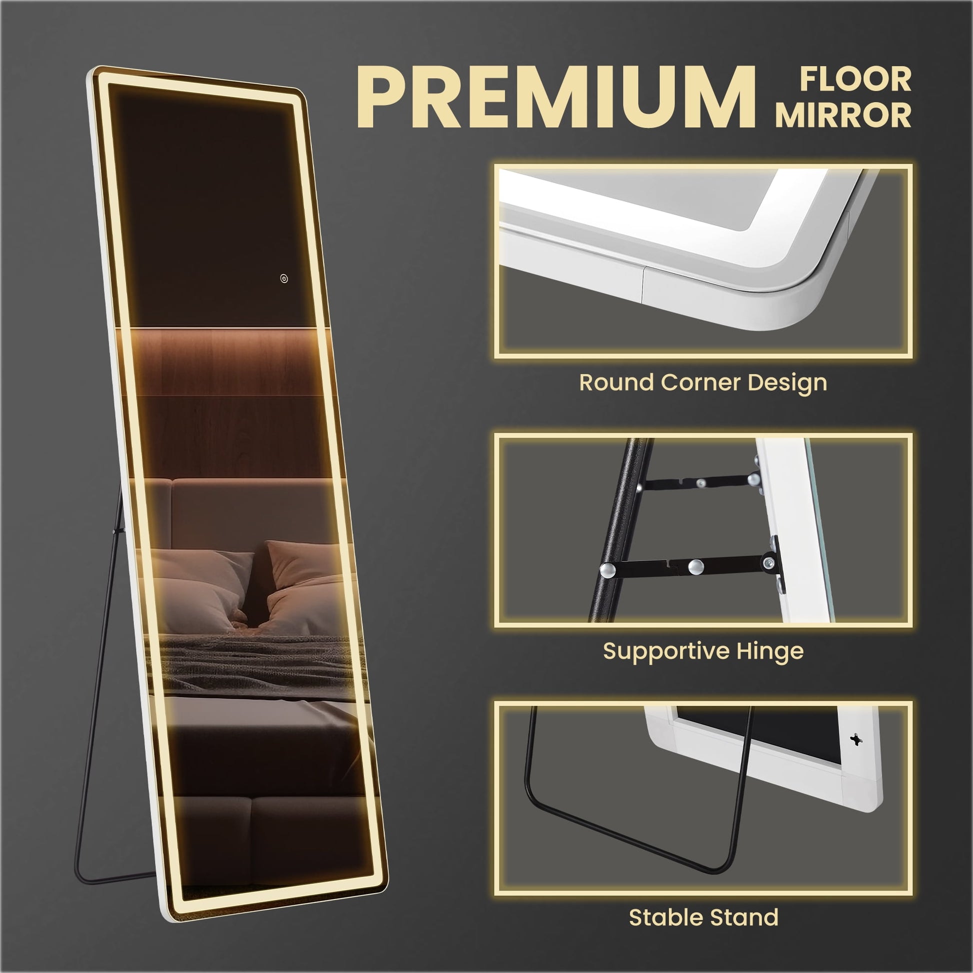 LED Full Length Mirror 64x21"