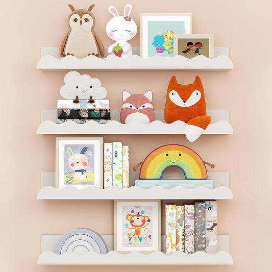 Boho Wooden Floating Shelf - Kids' Room & Nursery Decor