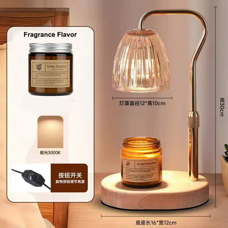 Decorative Wax Melting Lamp: Adjustable Height & Timer