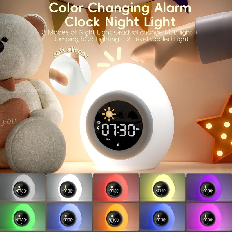 Children's Sleep Training Clock with White Noise & Night Light