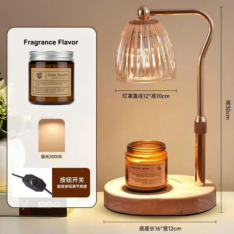 Decorative Wax Melting Lamp: Adjustable Height & Timer