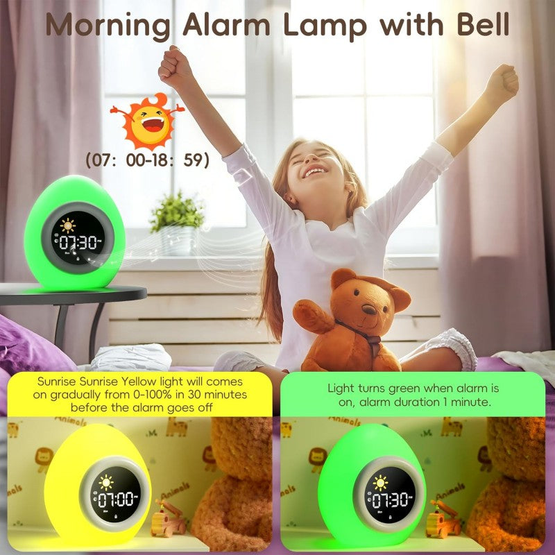 Children's Sleep Training Clock with White Noise & Night Light